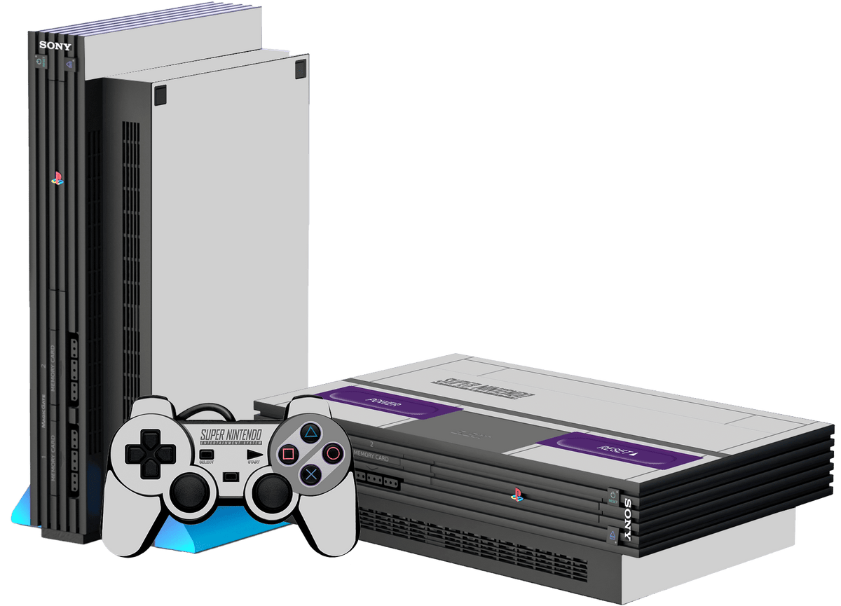 SNES Skin Playstation 2 Fat Xonebrand