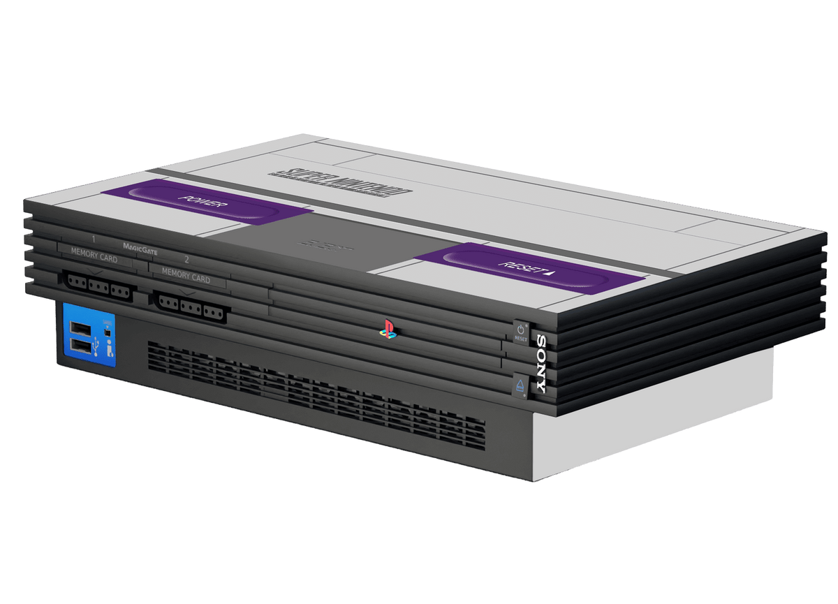 SNES Skin Playstation 2 Fat Xonebrand