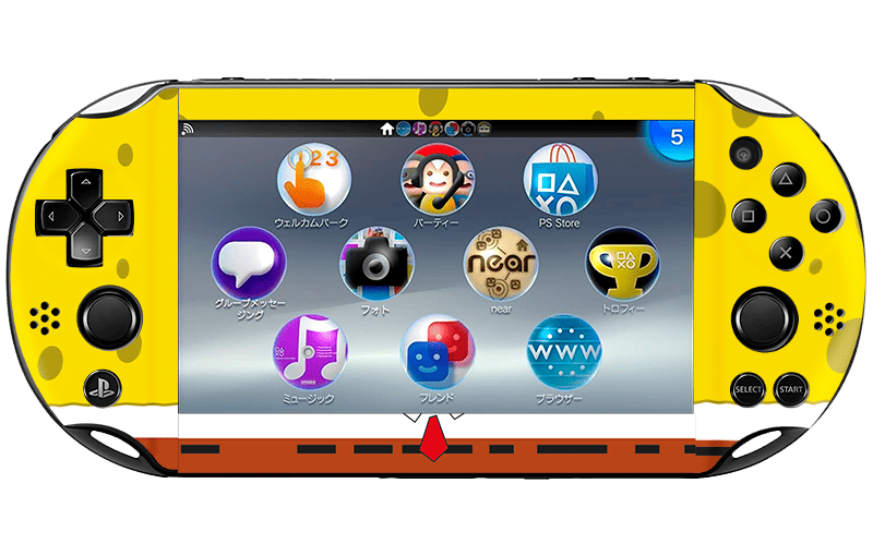 Bob Esponja Skin Playstation Portable PSVita Slim Xonebrand