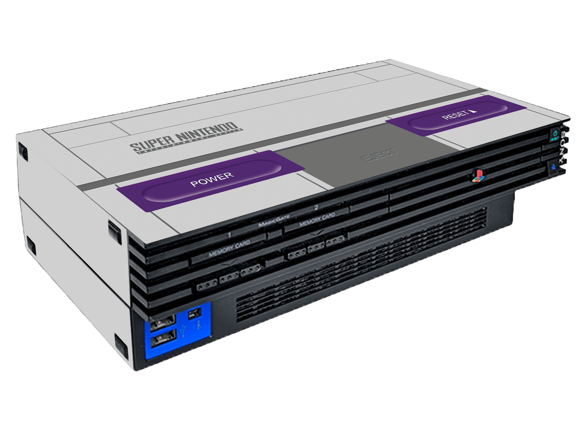 SNES Skin Playstation 2 Fat Xonebrand