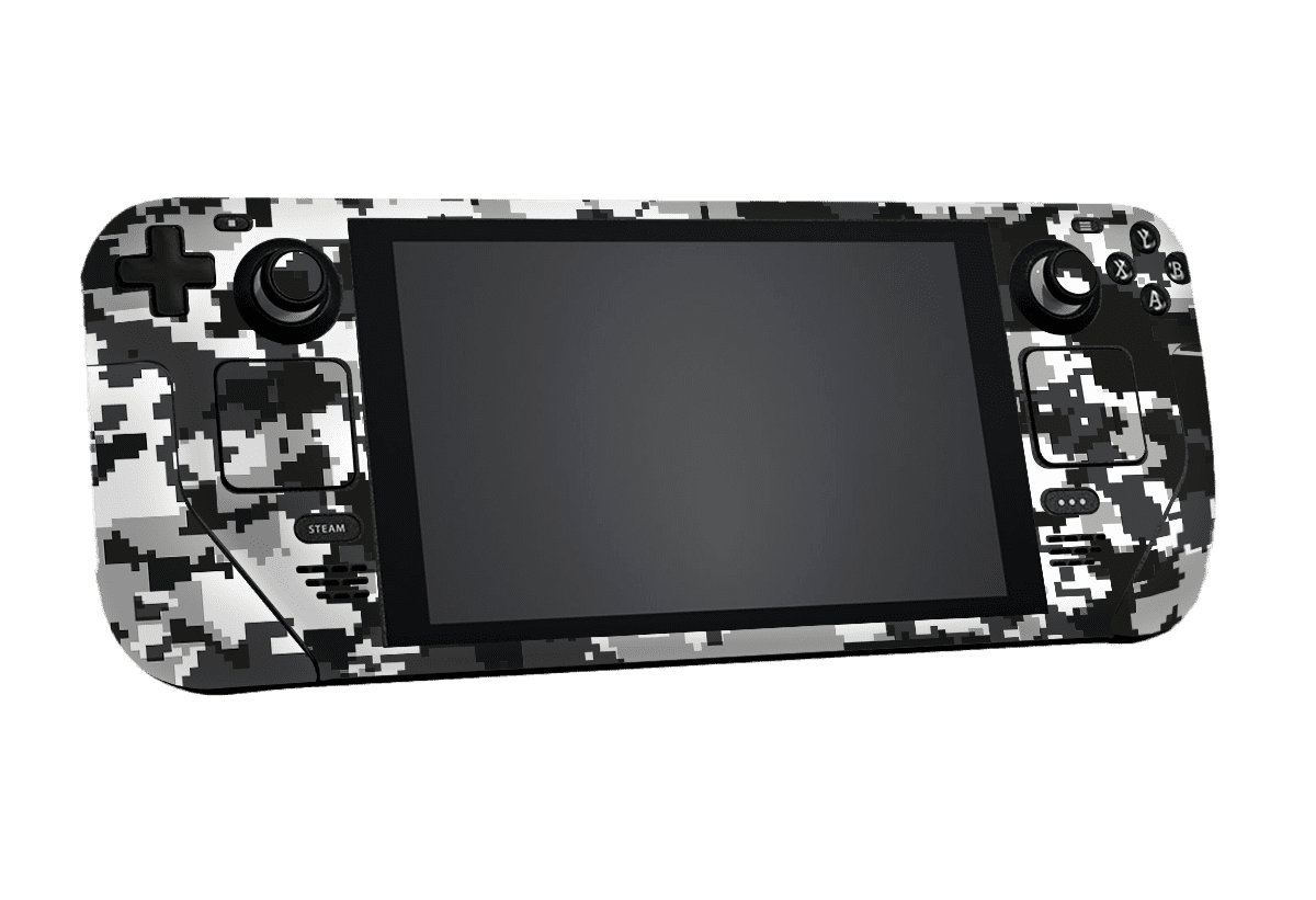 Negro Camuflado Steam Deck Handheld Gaming Computer Skin