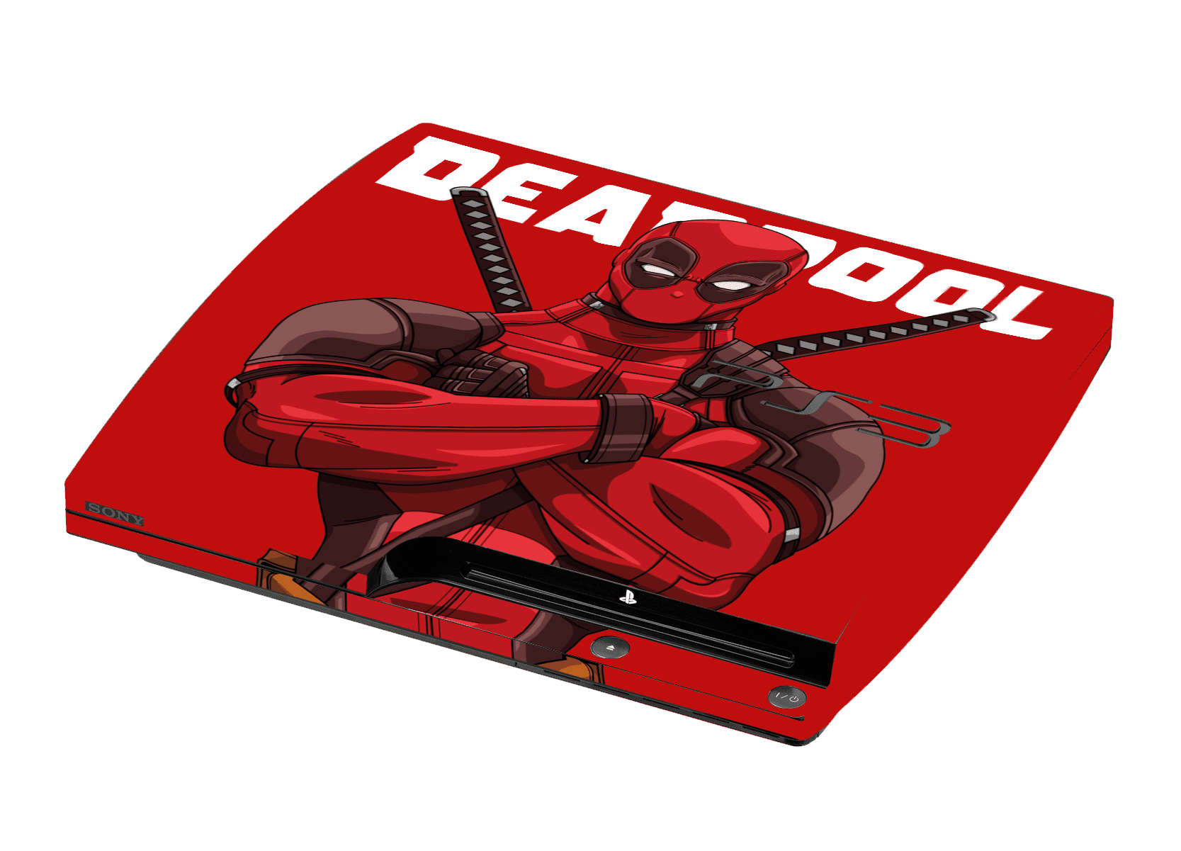 Deadpool Skin Playstation 3 Slim Xonebrand
