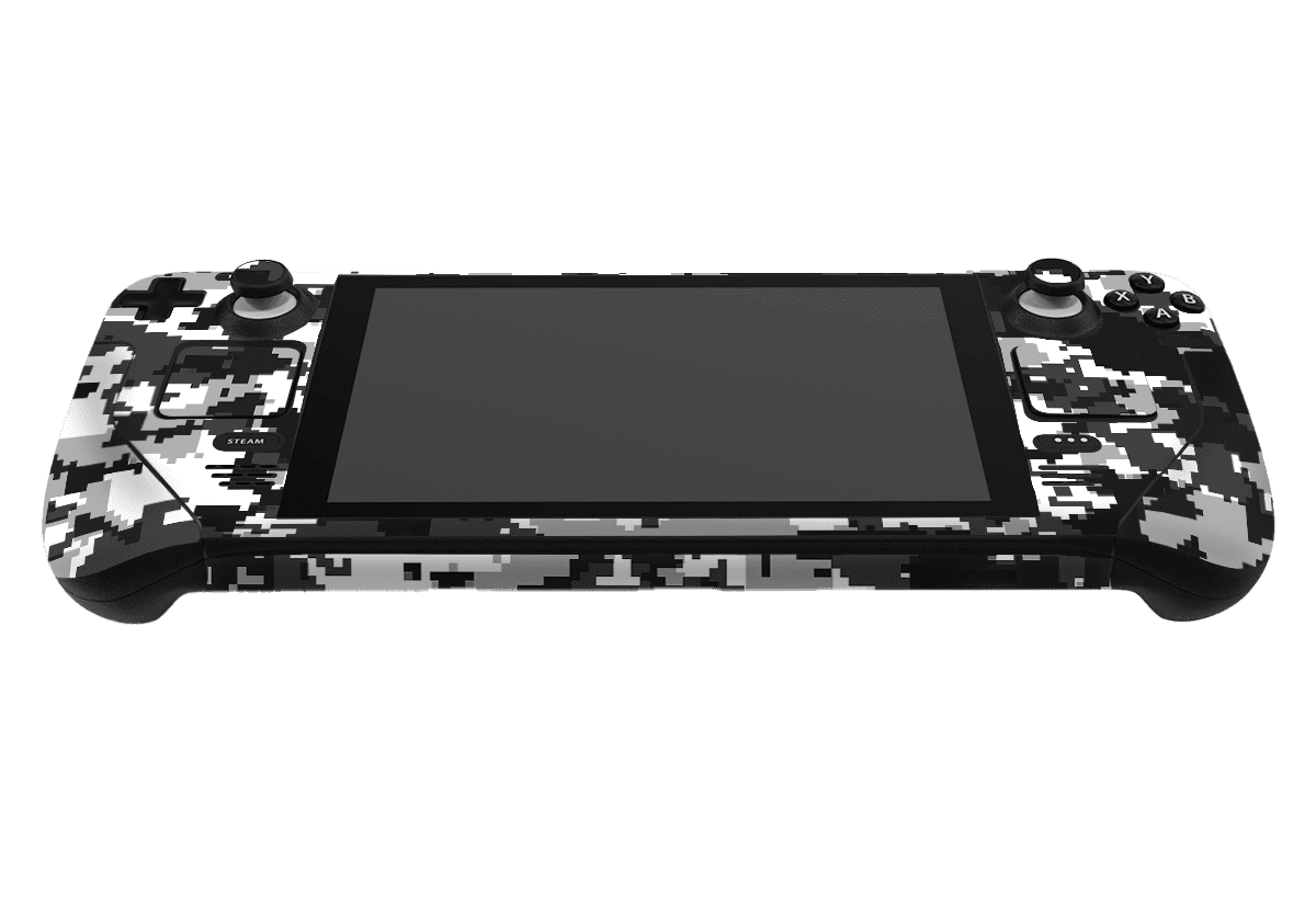 Negro Camuflado Steam Deck Handheld Gaming Computer Skin