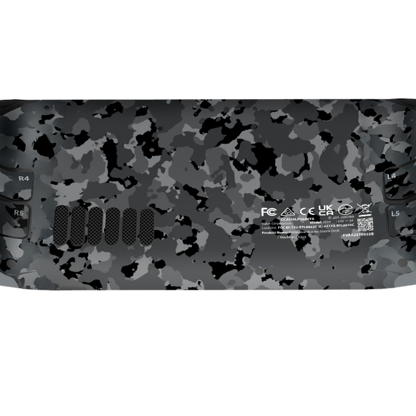 Black Camo Steam Deck Skin Xonebrand