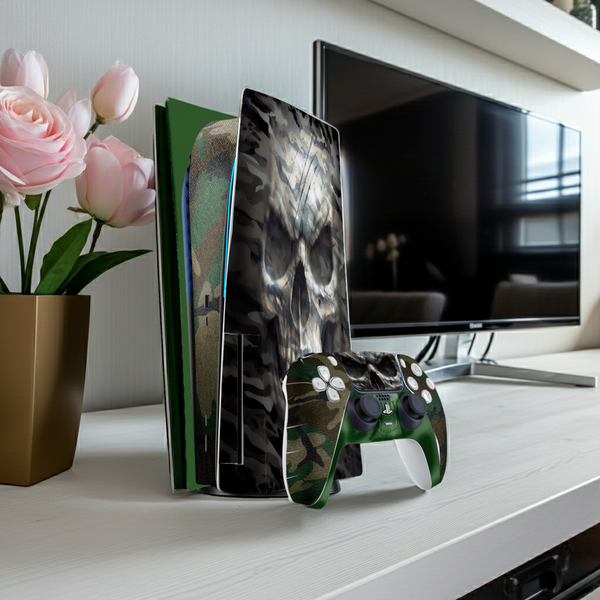 Camuflado Skull Skin Playstation 5 Fat