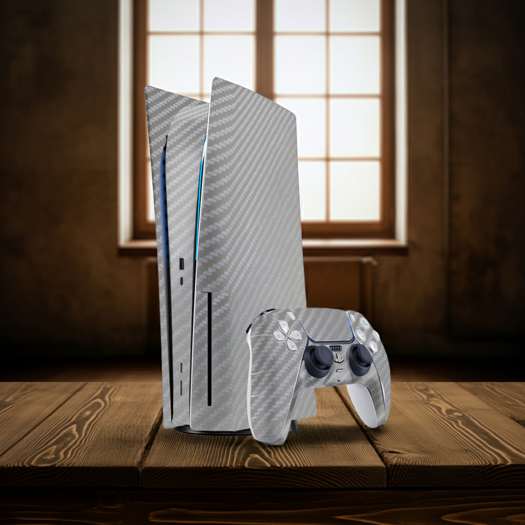 Gray Carbon Fiber Skin Playstation 5 Fat